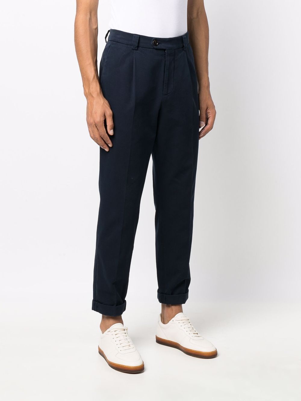 Brunello Cucinelli Slim Fit Chino Trousers In Black