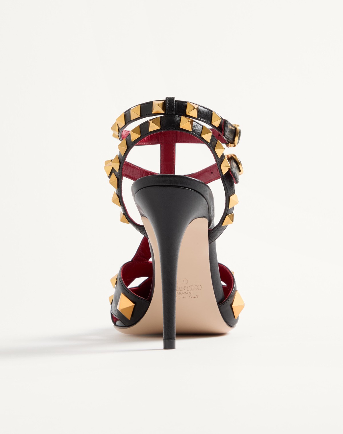Valentino Studdy Kidskin Pumps 100mm In Black