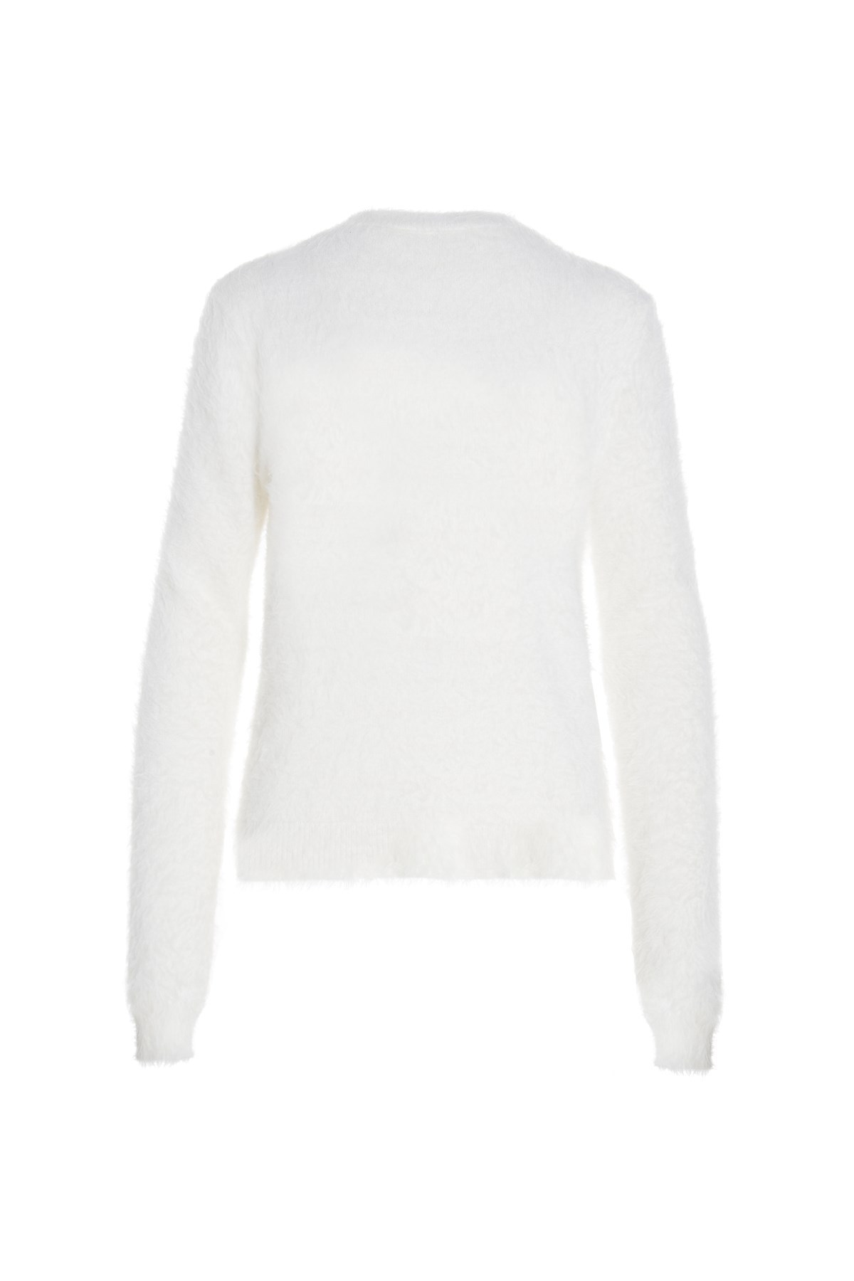 Jw Anderson Women Maglia Con Intarsio Logo In White