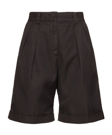 Aspesi Cotton Gabardine Bermuda Shorts In Brown