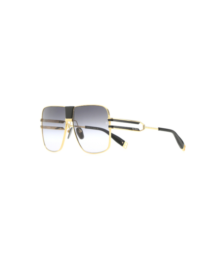 BALMAIN GRAY GRADIENT LENS LOGO SUNGLASSES