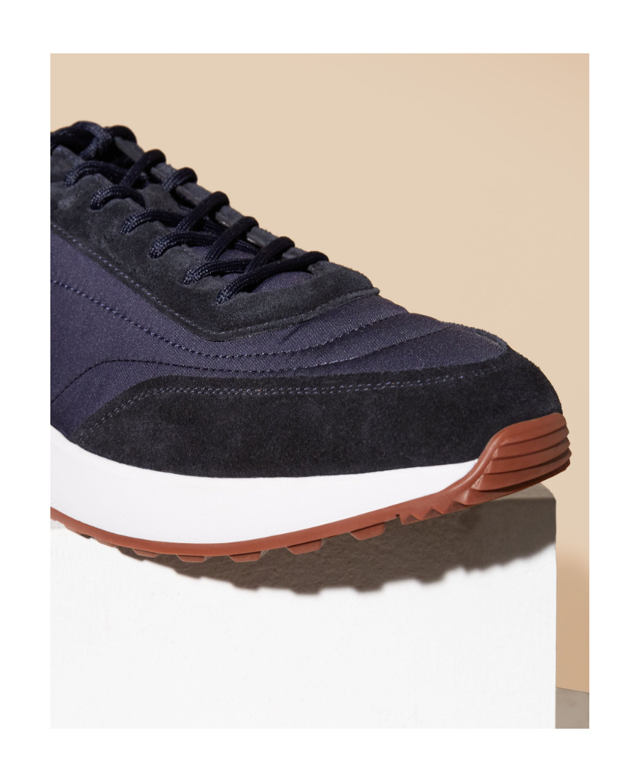 Loro Piana Quilted-panel Low-top Sneakers In Black