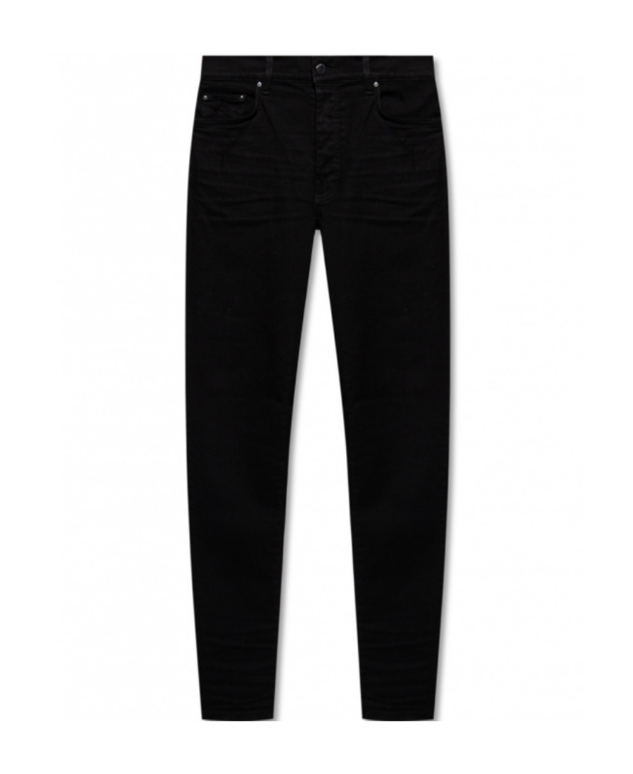 Amiri Logo-patch Skinny Jeans In Black