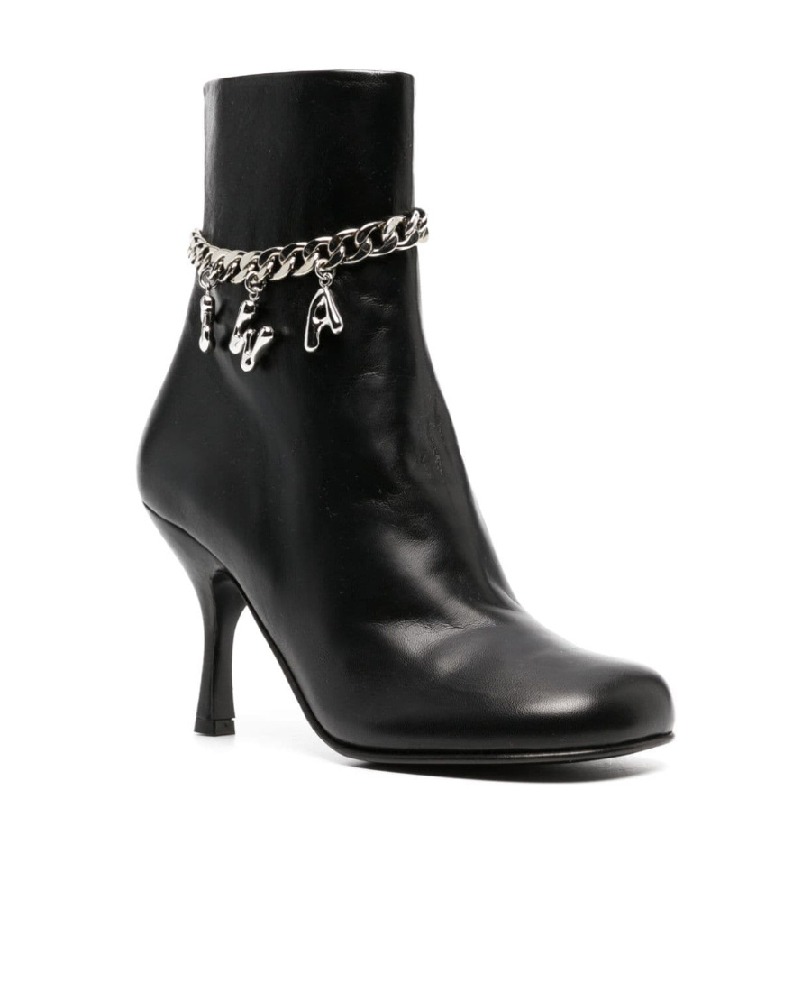 Jw Anderson Round-head Short Boots In Black