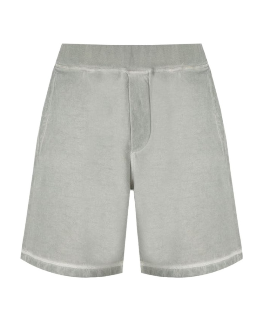 Dsquared2 Faded-effect Cotton Shorts In Gray