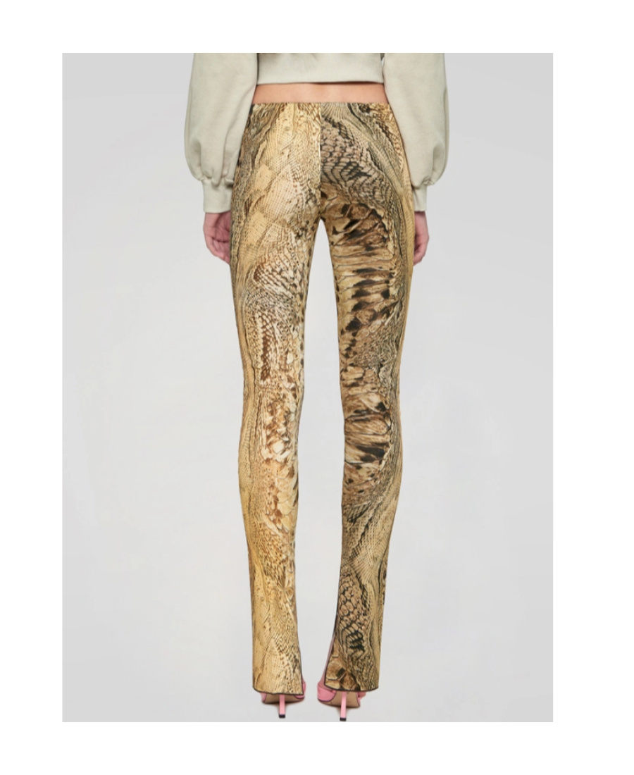 Blumarine Low-waist Slim-fitting Casual Pants In Brown