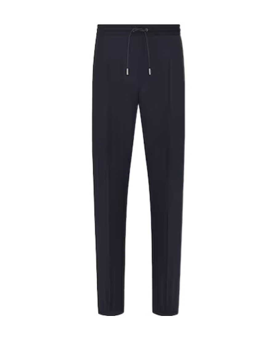 Dior Lace-up Wool Sweatpants In Blue