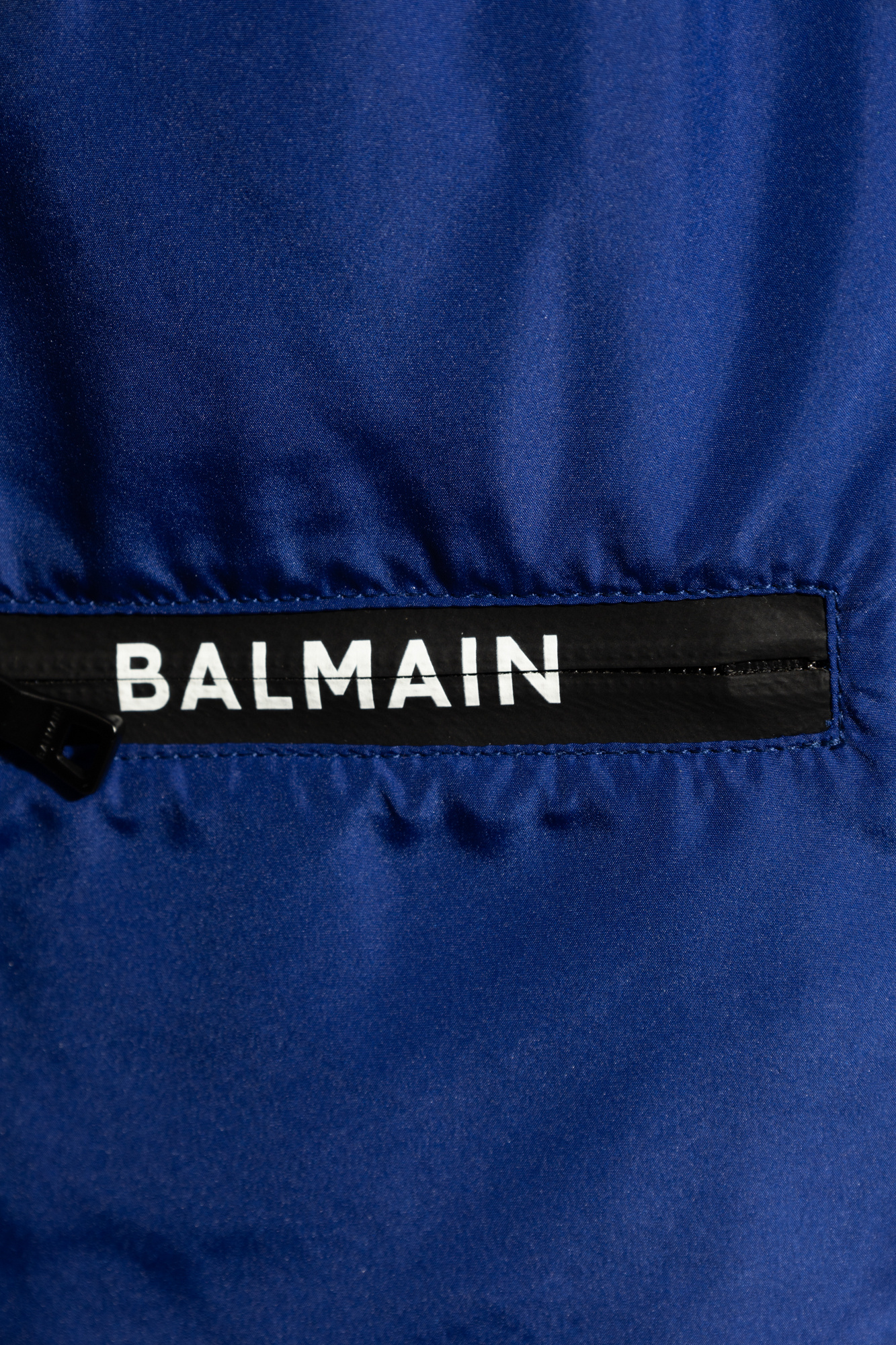 Shop Balmain Surfer Logo-print Swim Shorts In Blue
