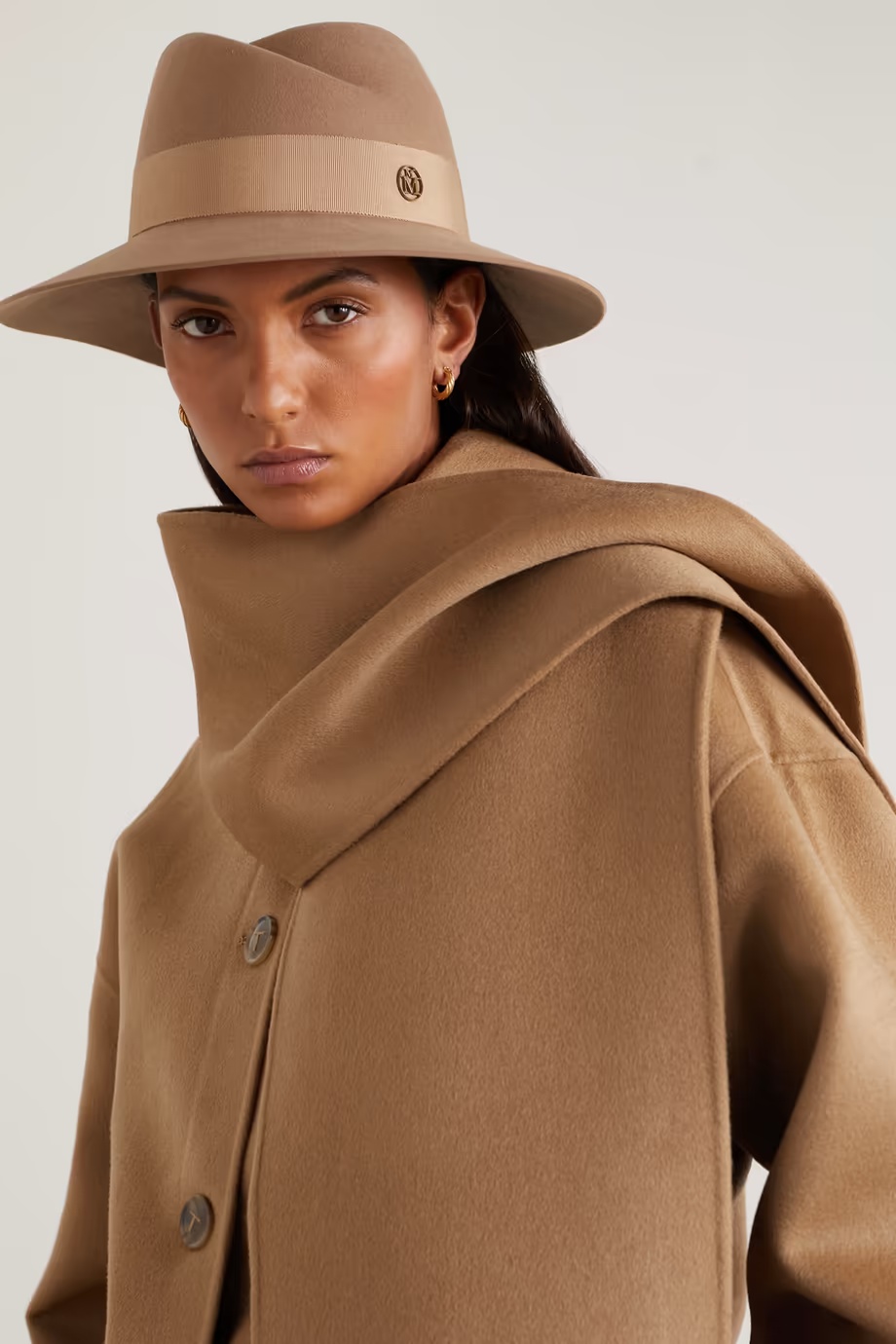 MAISON MICHEL LOGO PATCH FEDORA HAT 