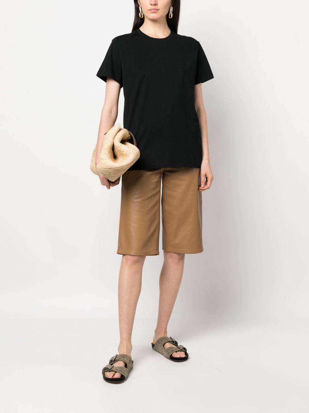 Isabel Marant Cotton Logo Print T Shirt In Black