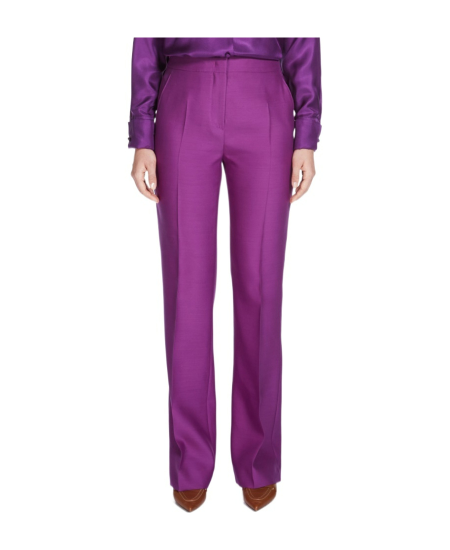 Max Mara Straight Casual Pants In Red