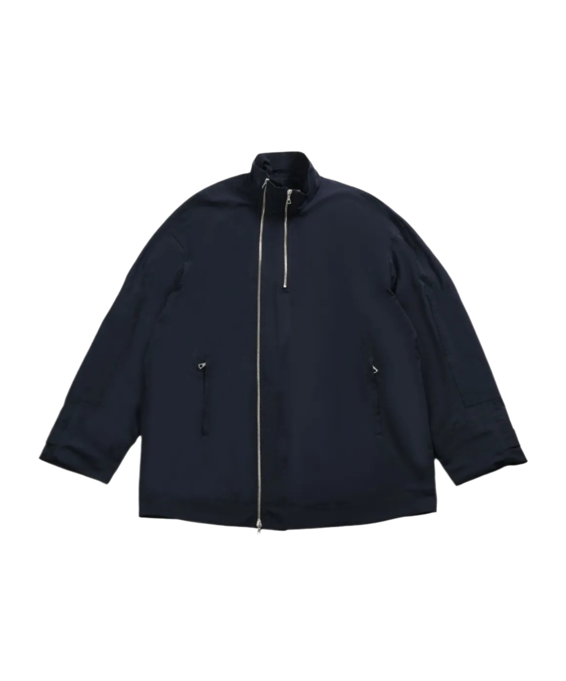 Dries Van Noten Short Collar Double Zippered Jacket In Black