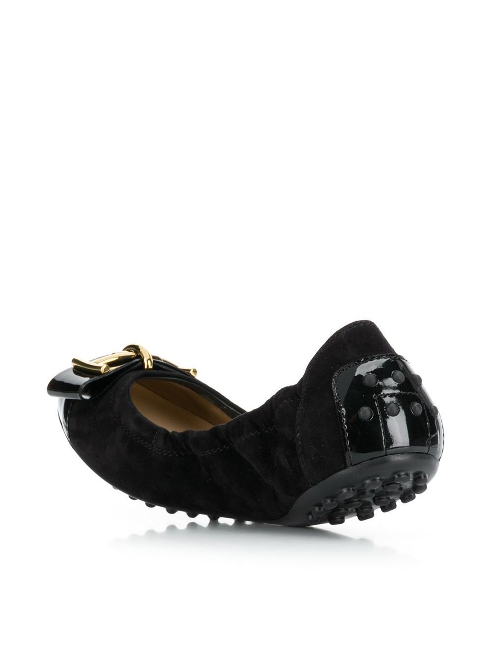 Tod's Stitching Ballet Shoes In Black