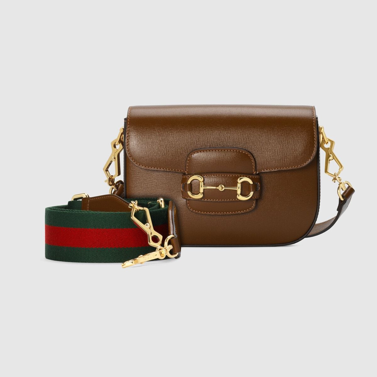 Gucci Mini Leather Horsebit 1955 Shoulder Bag In Brown