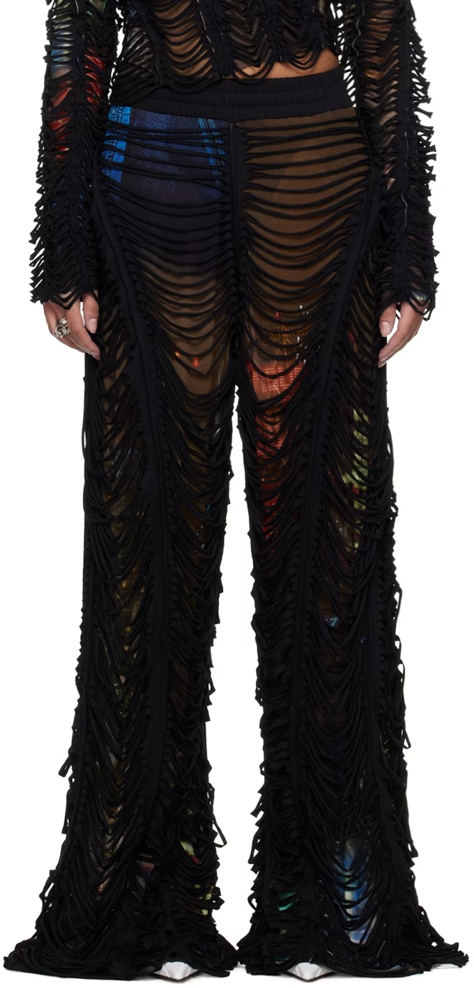 Jean Paul Gaultier Brown Shayne Oliver Edition 'the Slashed City' Lounge Pants