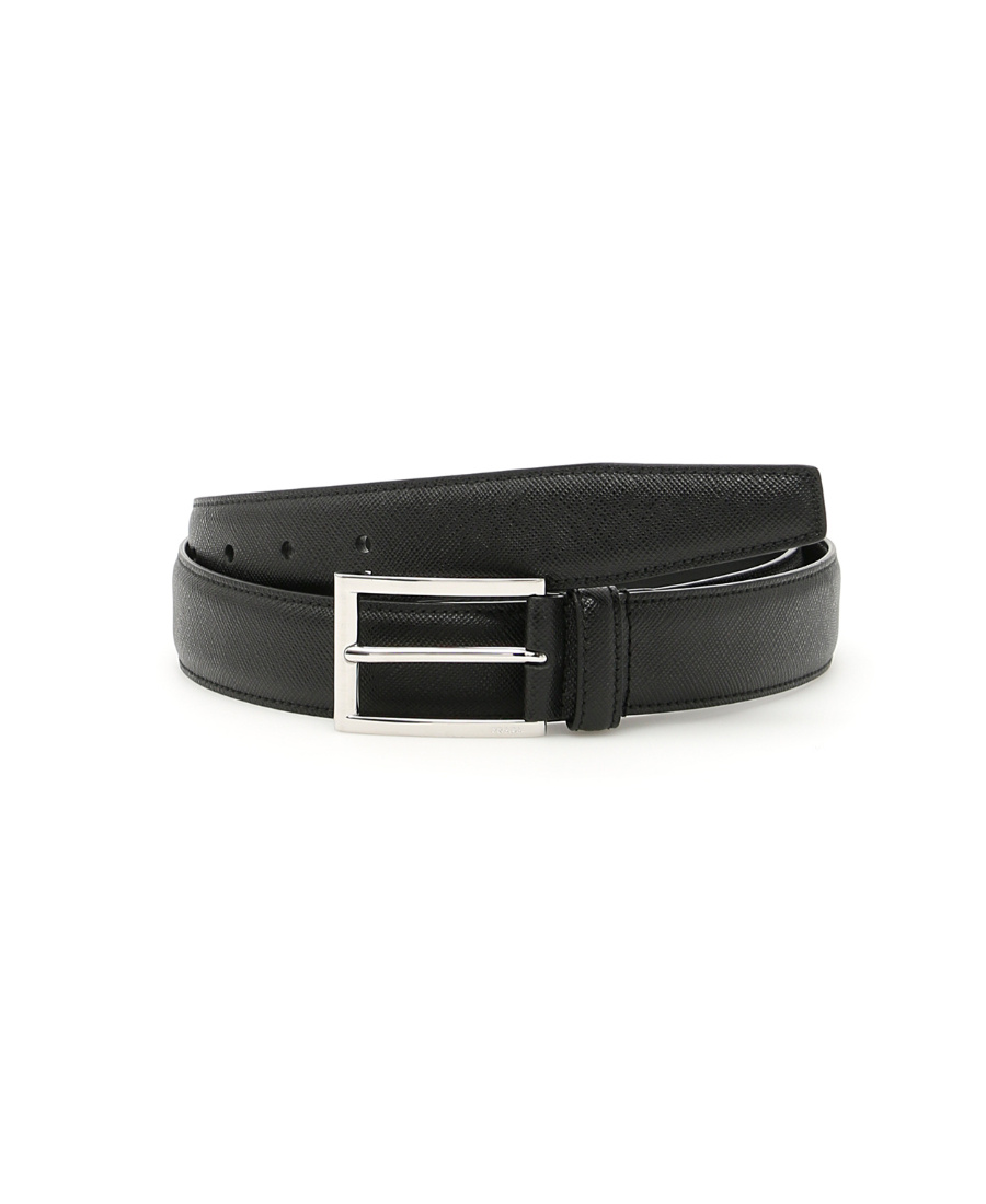 Prada Classic Buckled Belt In Black