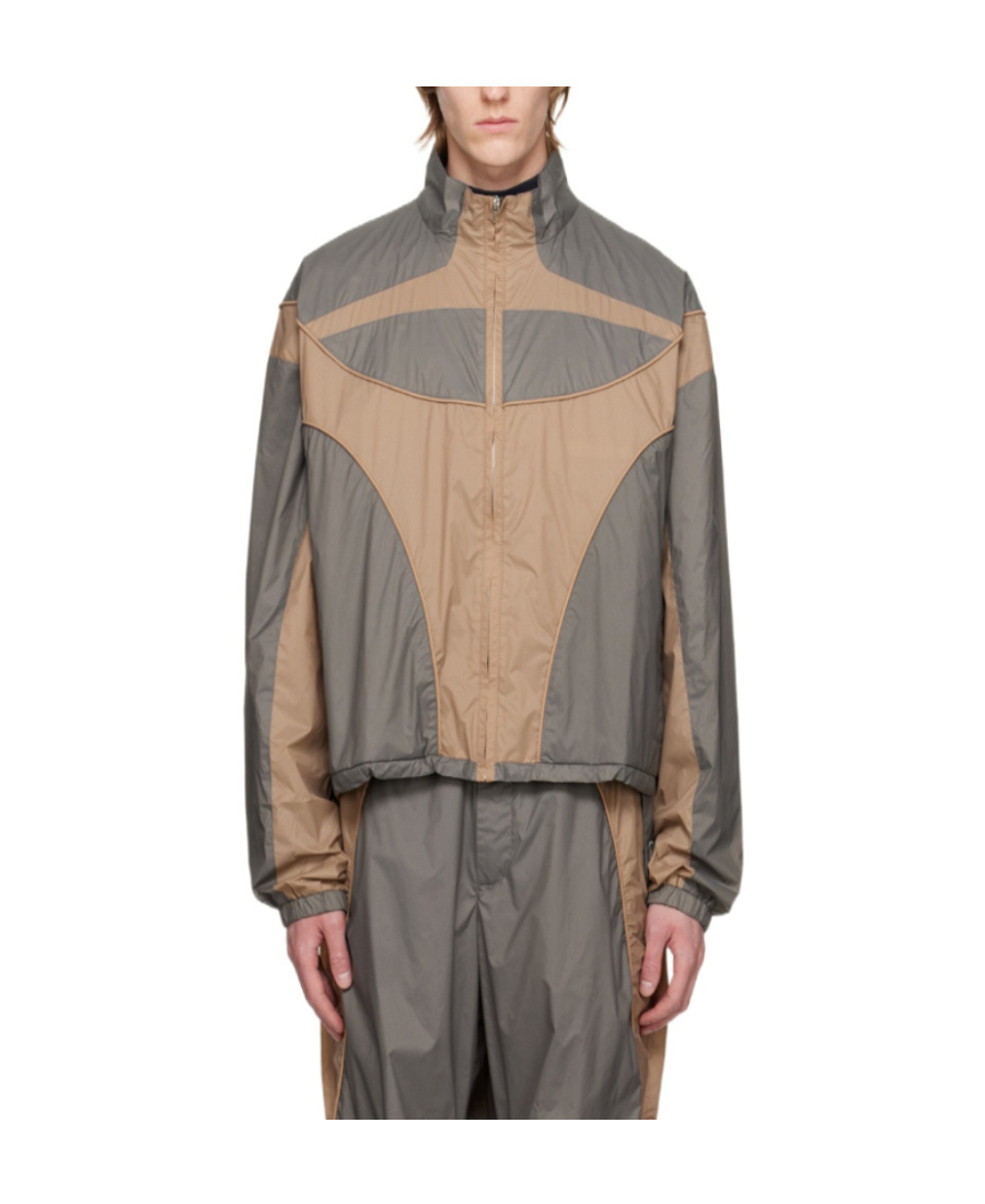 Misbhv Beige Jordan Barrett Edition Paneled Track Jacket In Gray