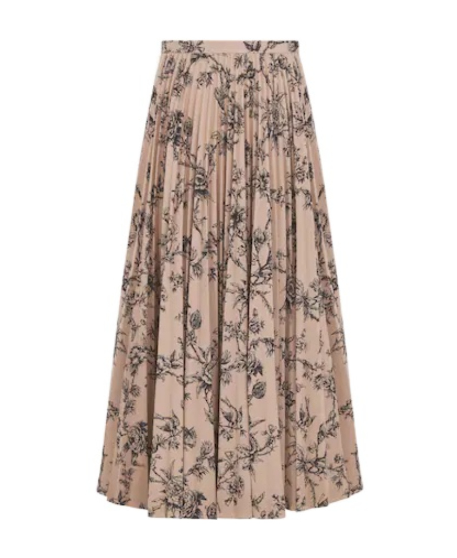 DIOR MID-LENGTH PLEATED SKIRT 