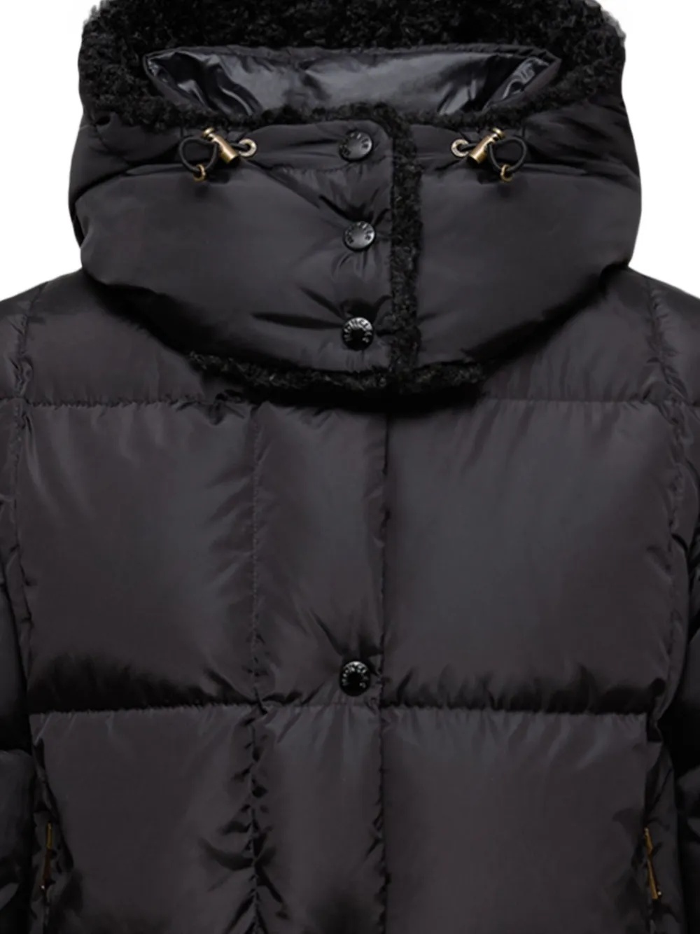 Moncler Long-sleeved Down Jacket In Black