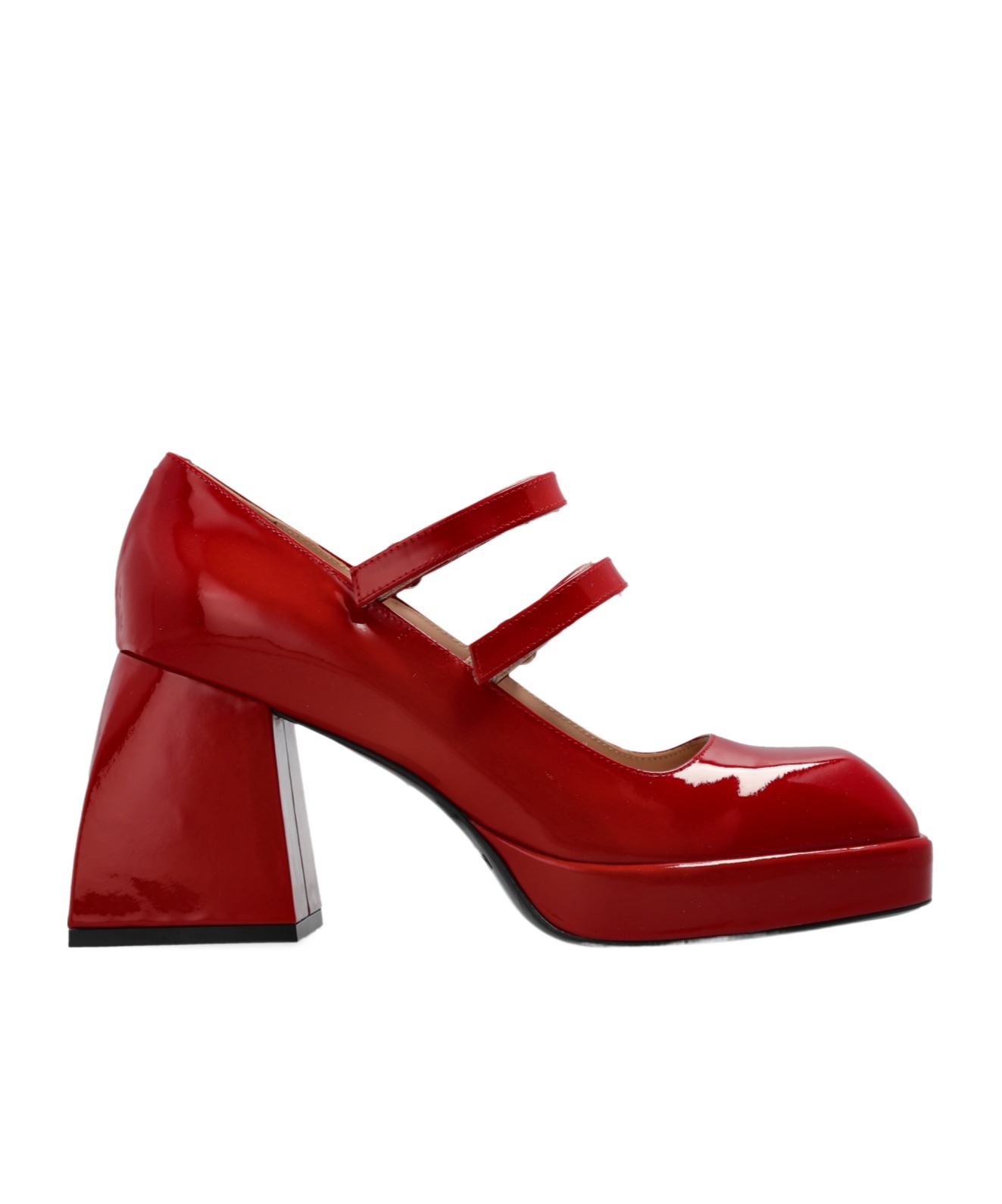 Nodaleto Square Toe High Heels In Red