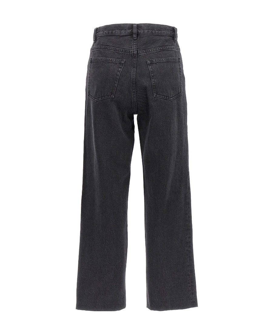 Apc A.p.c. High-waisted Wide-leg Jeans In Black