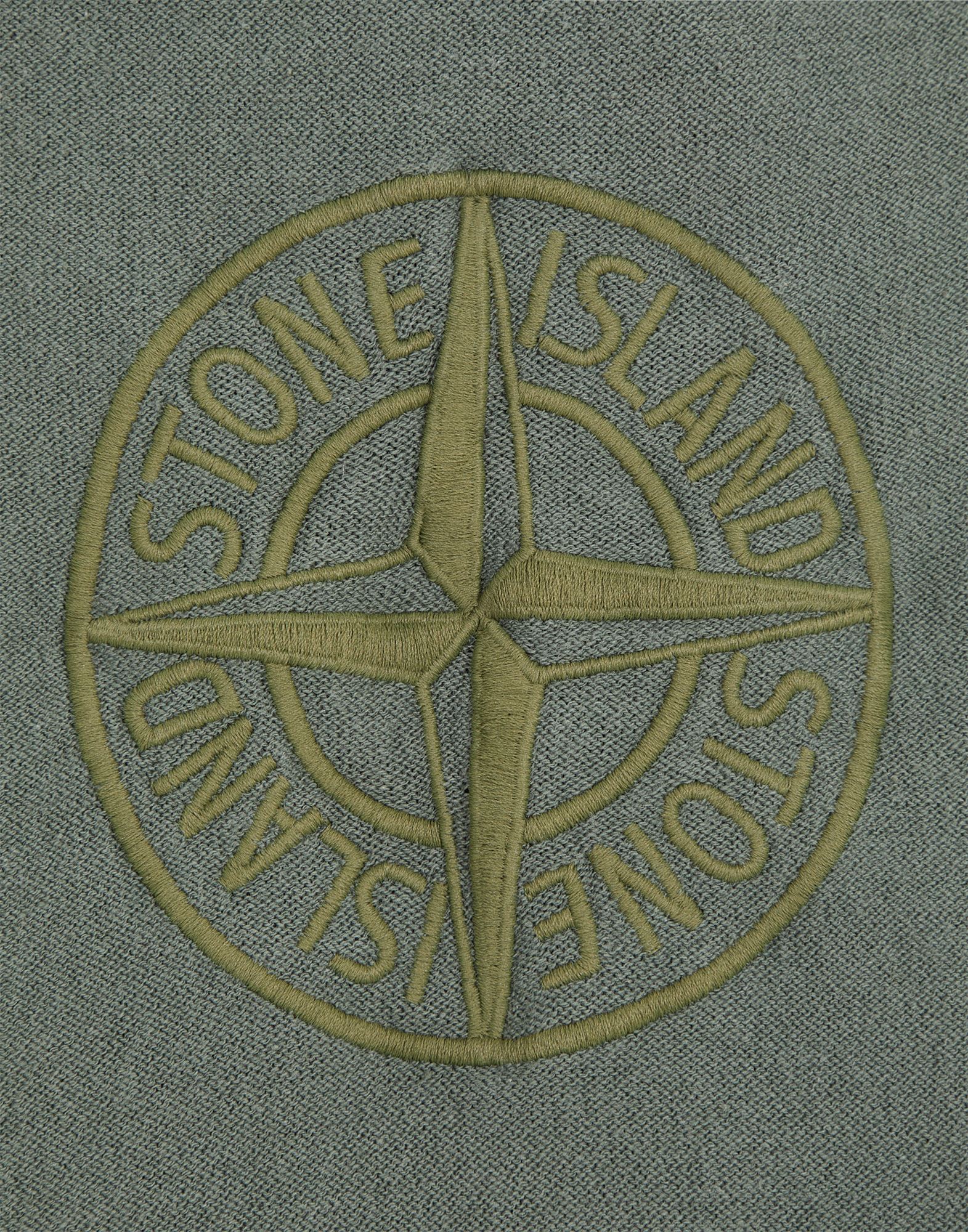 Stone Island Tricot Vert Coton In Green