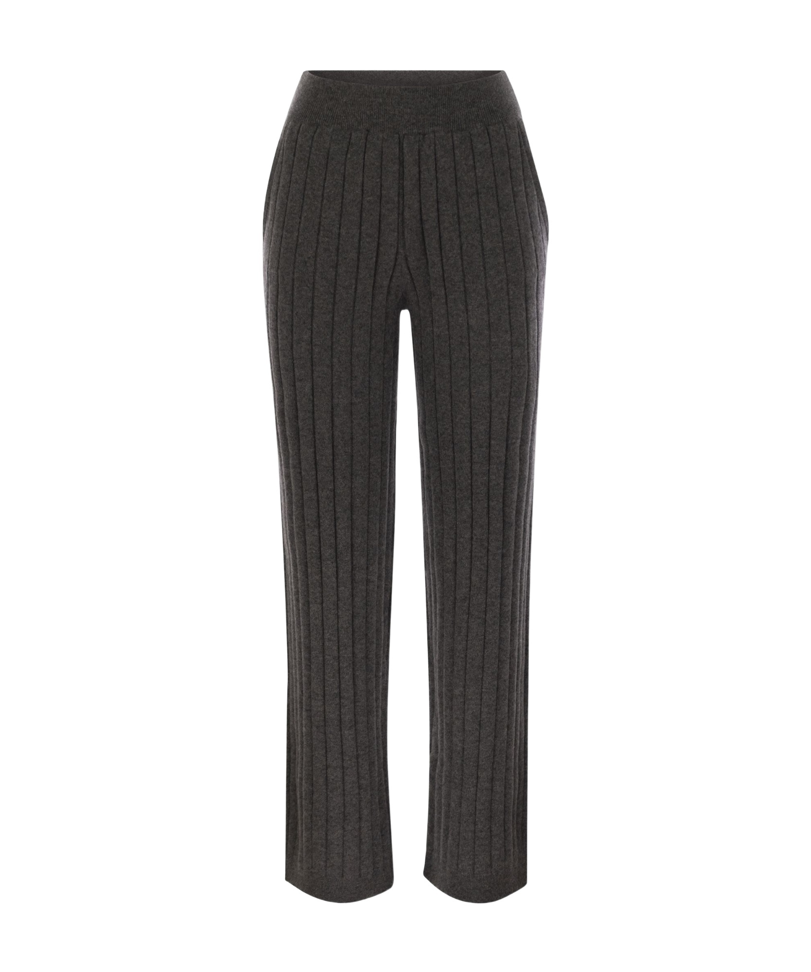 Brunello Cucinelli Cashmere Knit Trousers In Black