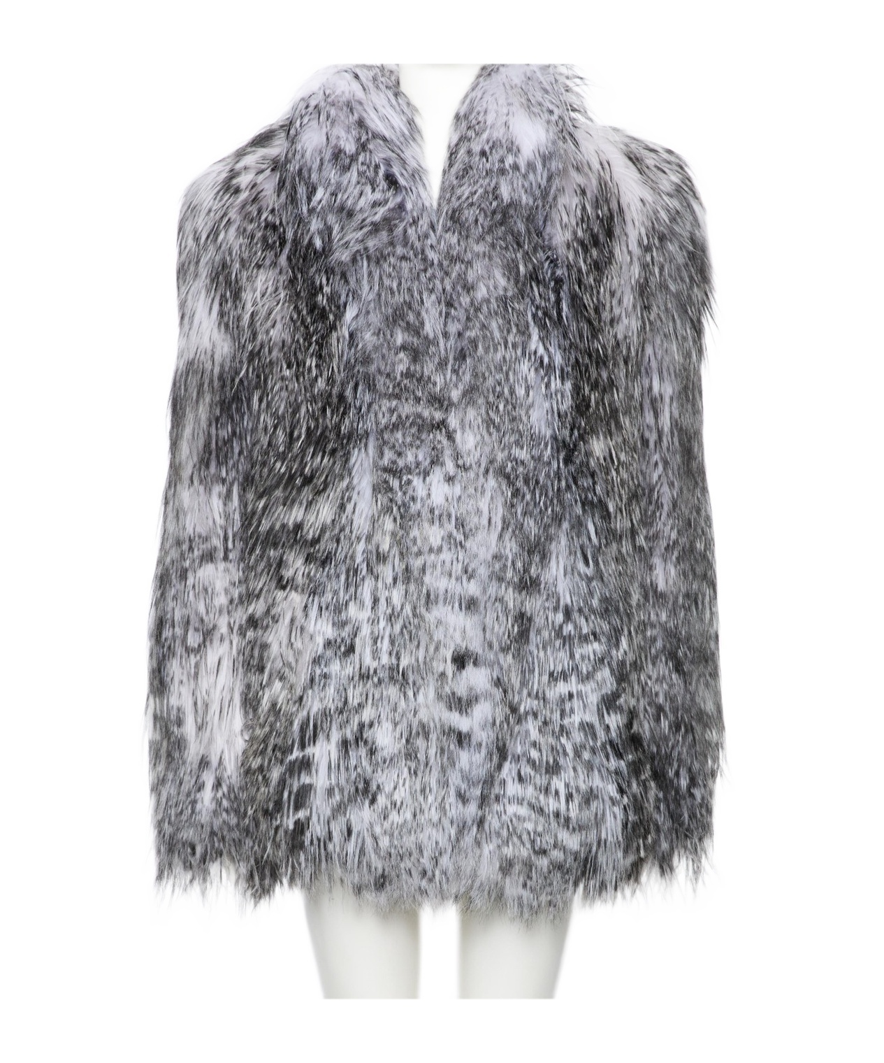Valentino Long-sleeved Fur In Gray