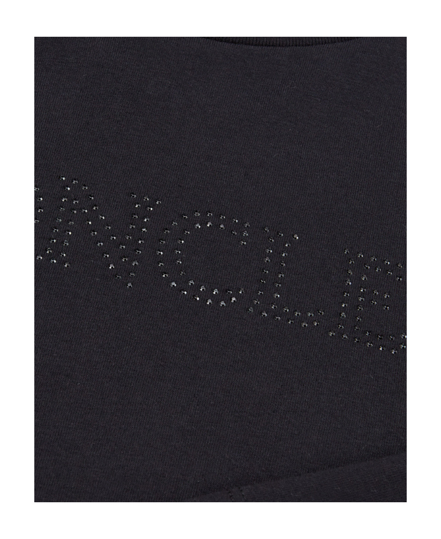 Moncler Logo Long-sleeved T-shirt In Black