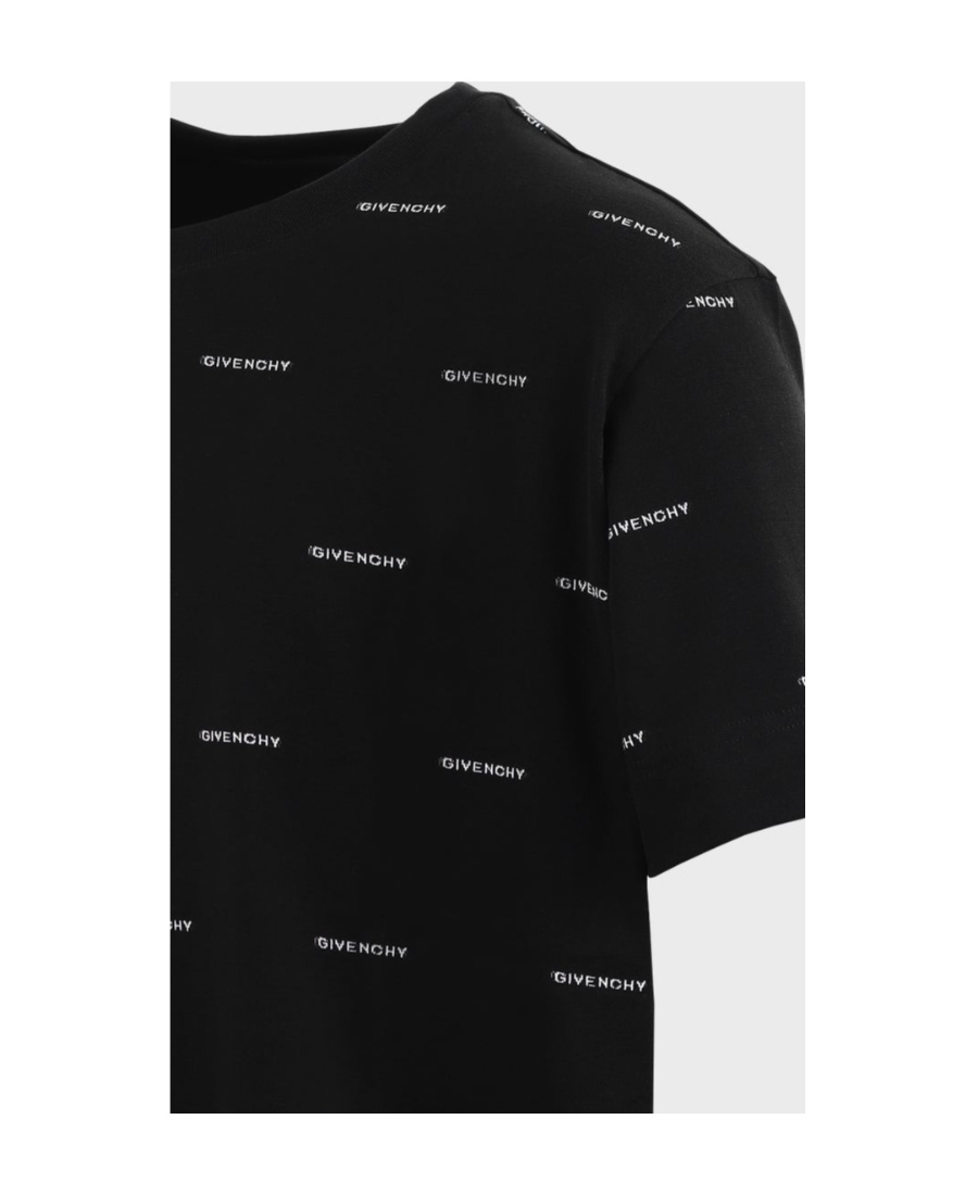 Givenchy 4g Logo-print Cotton T-shirt In Black
