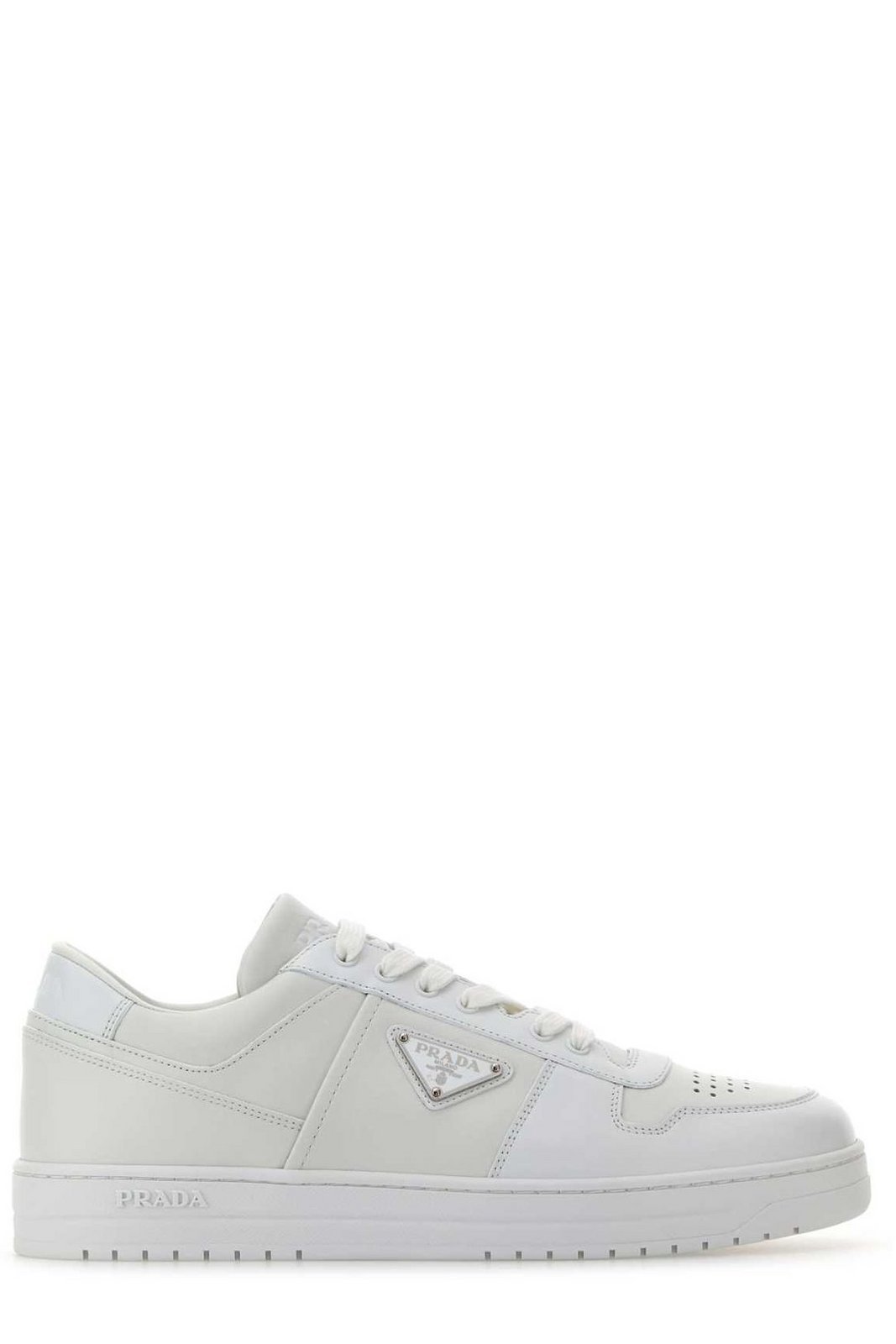Prada Sneakers Downtown In Pelle Bianca Uomo In White