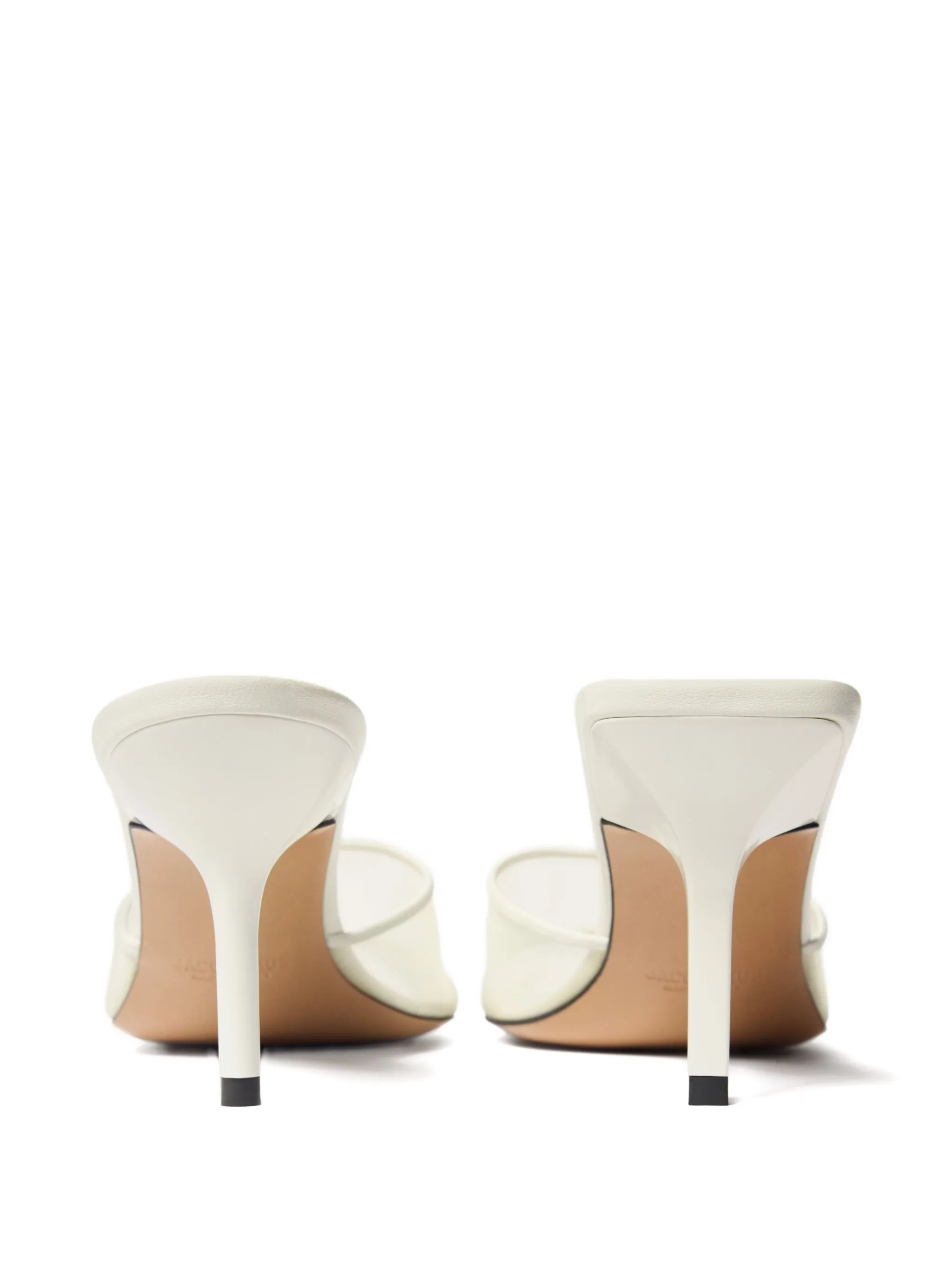 Jacquemus Cubisto Leather-trimmed Mesh Mules In White