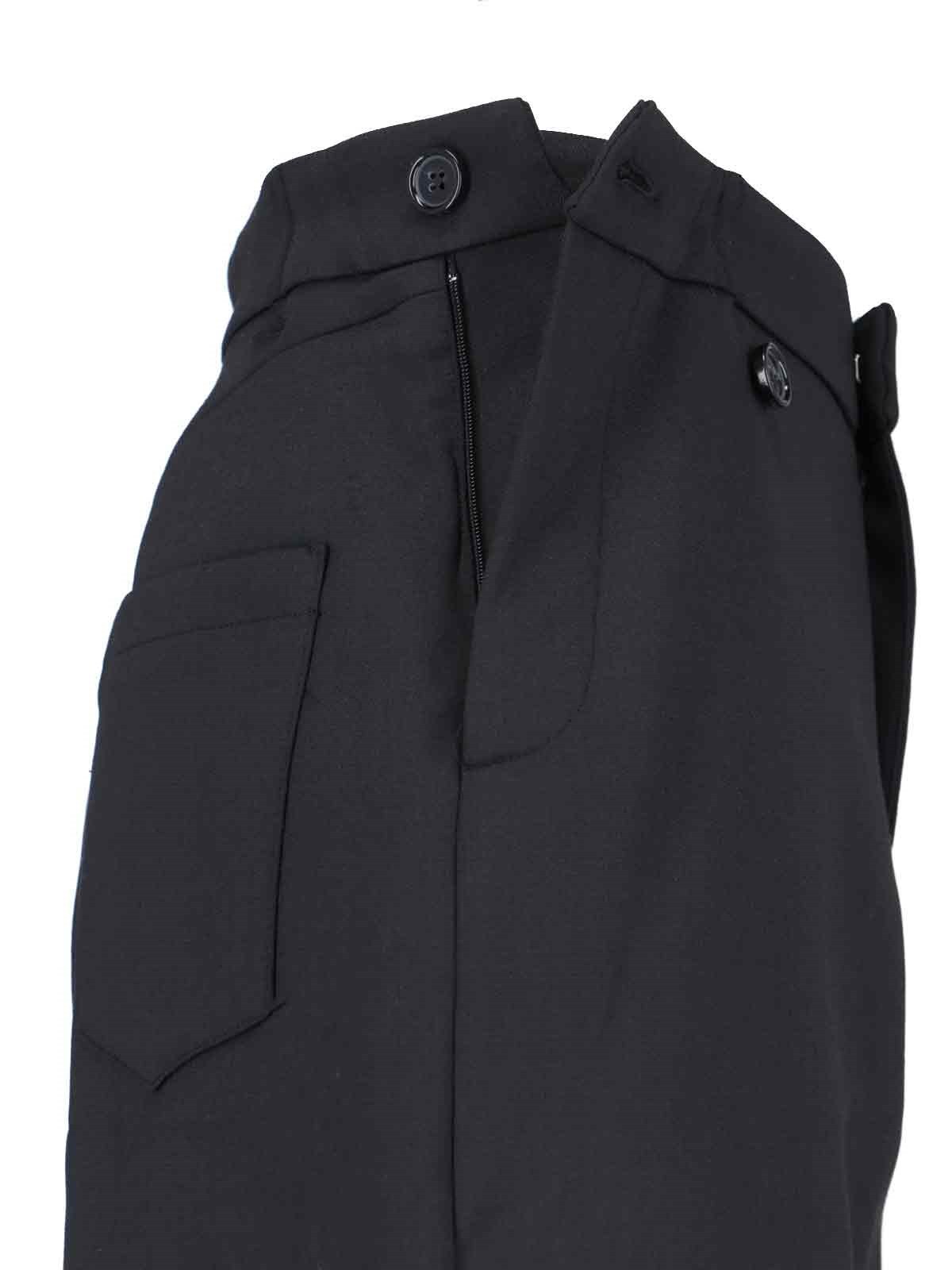 Coperni Stretch Polyester Blend Skirt With Back Vent In Black