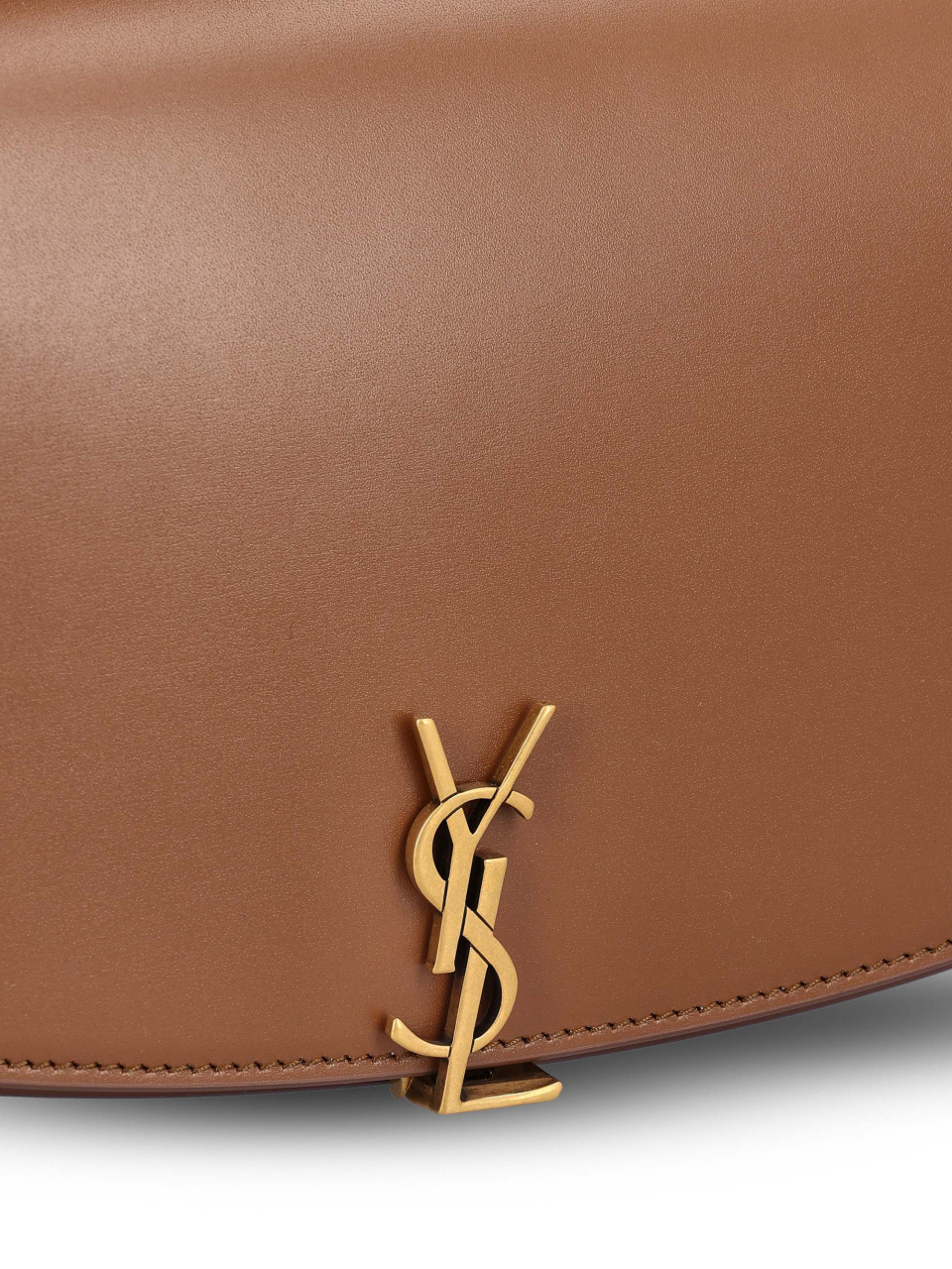 Saint Laurent Logo Shoulder Bag In Brown