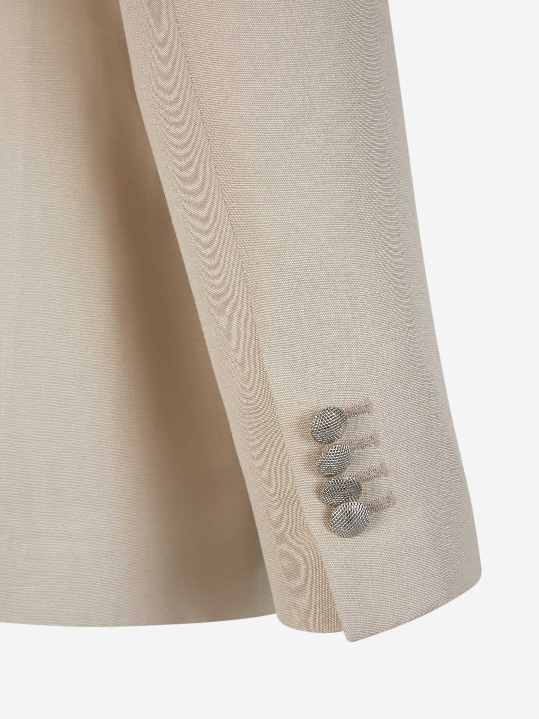 Lardini Buttoned Single-breasted Blazer In Nude