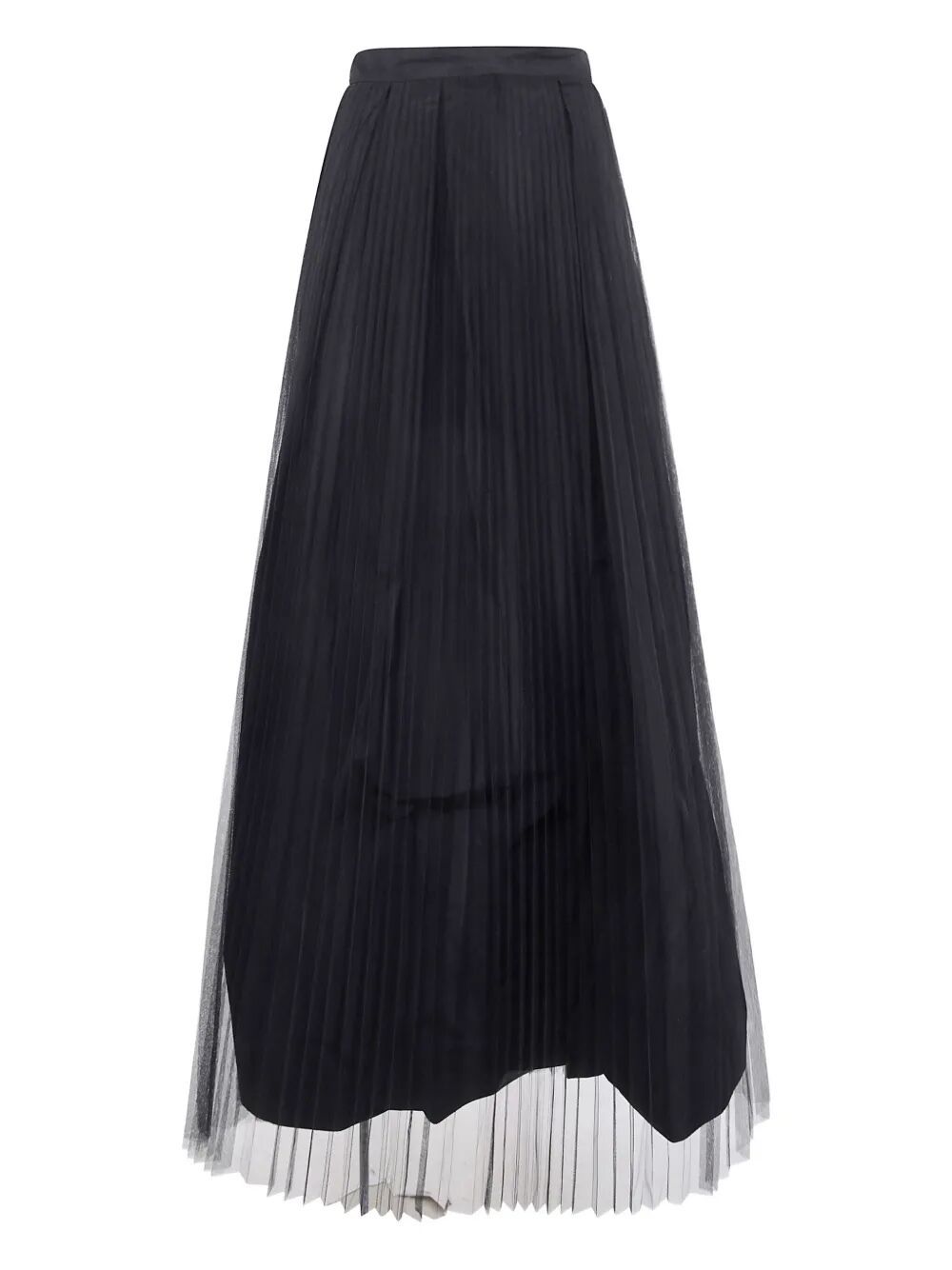 Twinset Logo-plaque Midi Skirt In Blue