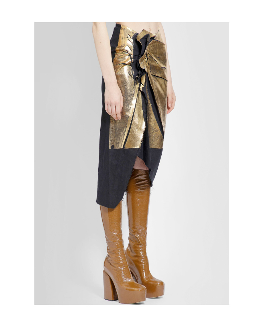 Dries Van Noten High-waisted Split Skirt In Multicolor