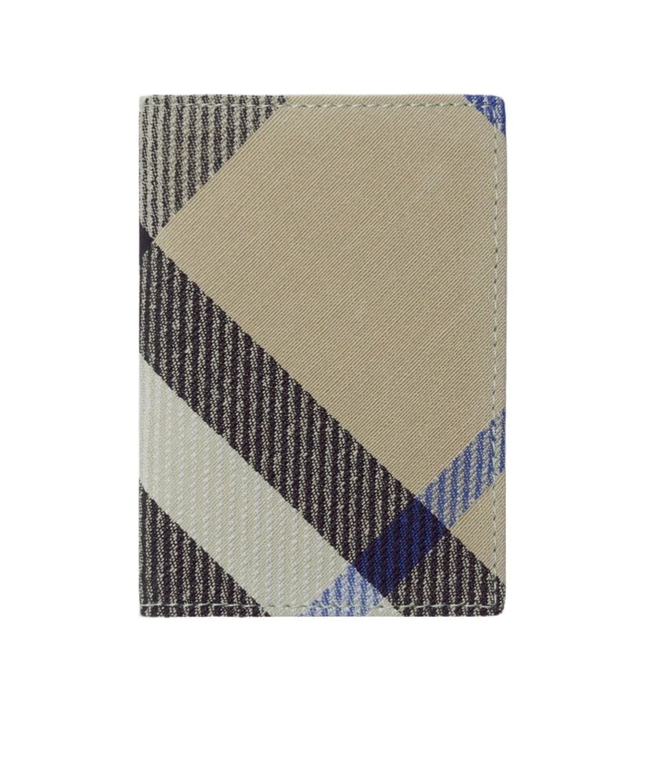 Burberry Check Folding Card Case In Gray