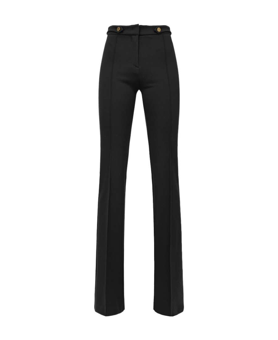 Pinko High-waist Flared Trousers In Black