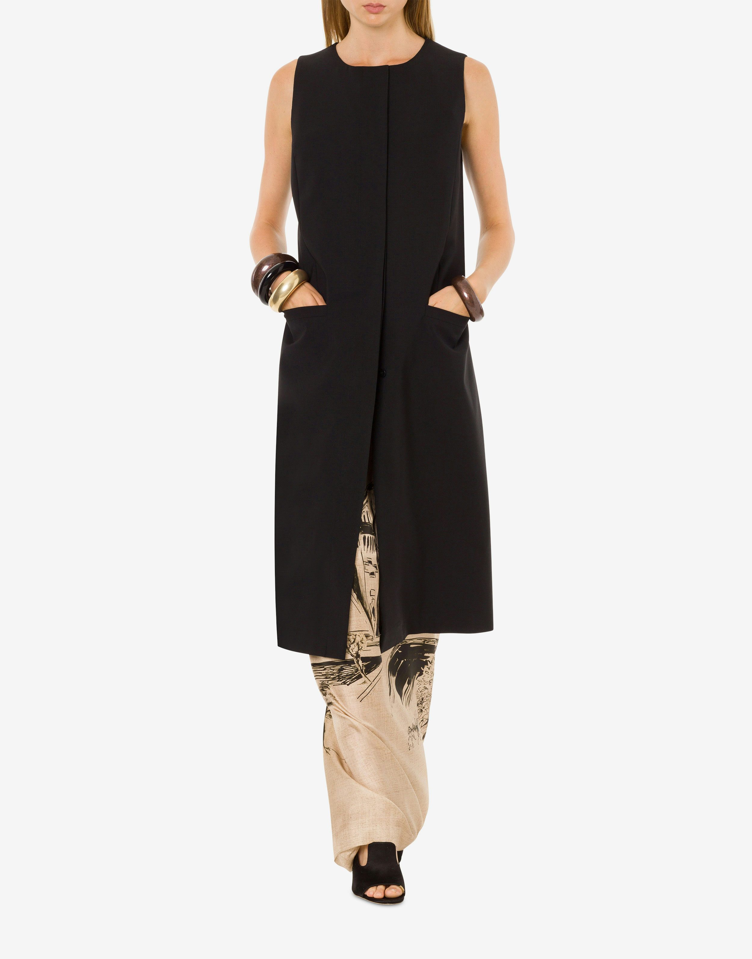 Alberta Ferretti Cut-out Long Gilet In Black