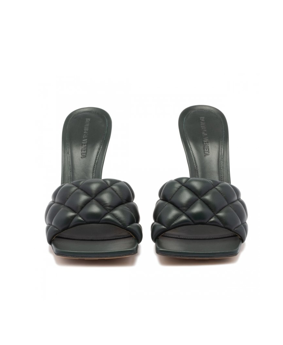 Bottega Veneta 90mm Padded Quilted Leather Sandals In Black