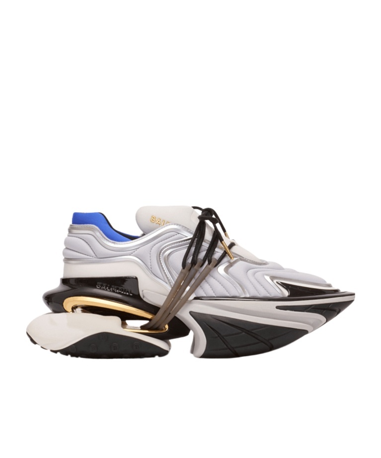 Balmain Unicorn Wave Trainers In Neoprene In Gray