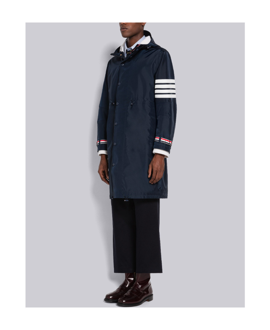 THOM BROWNE 4-BAR HOODED COAT