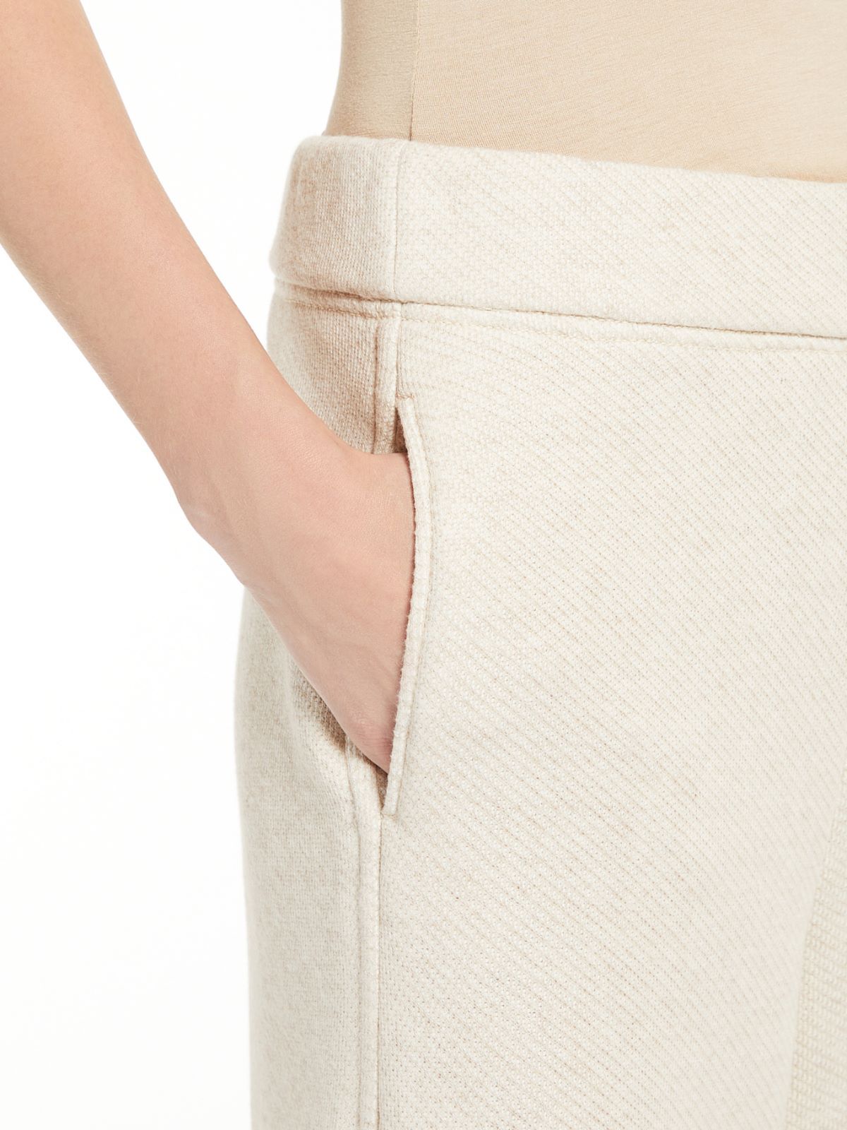 Max Mara Elastic Waist Casual Pants In White