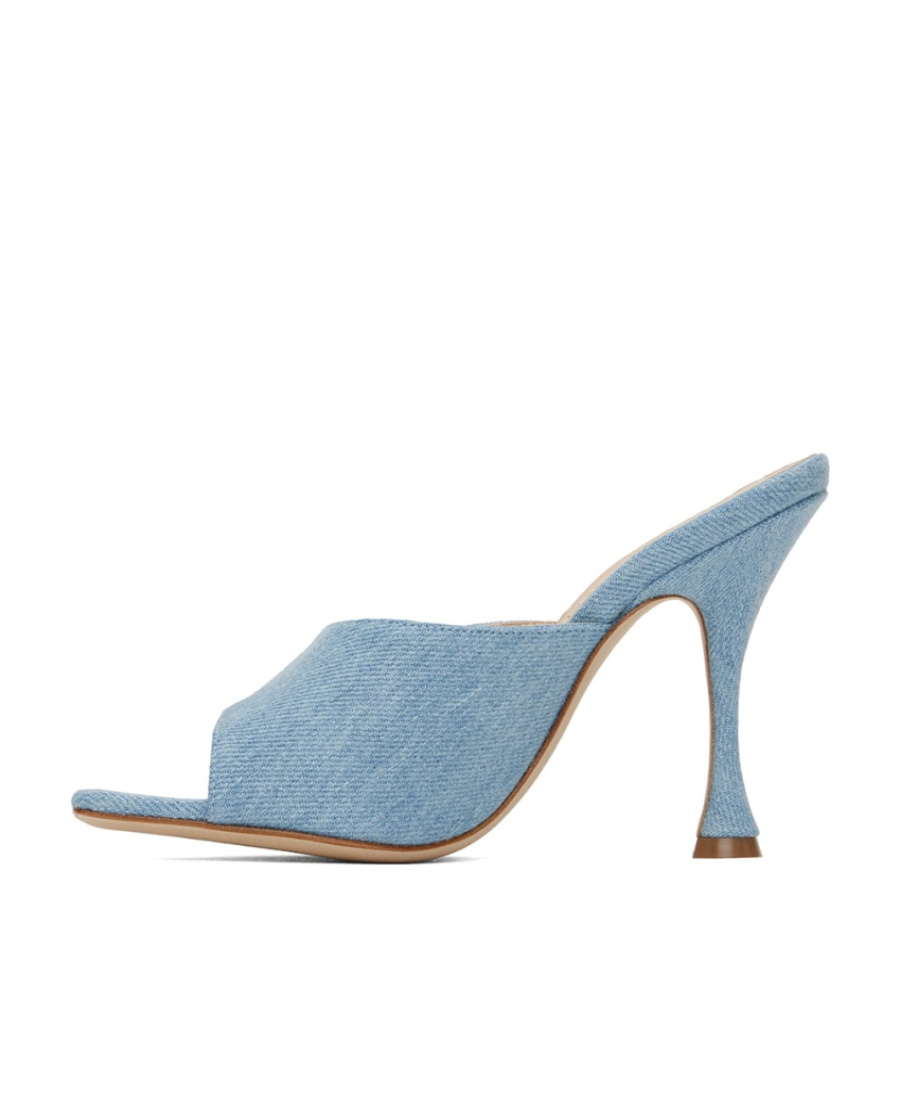 MAGDA BUTRYM 105MM OPEN-TOE DENIM MULES