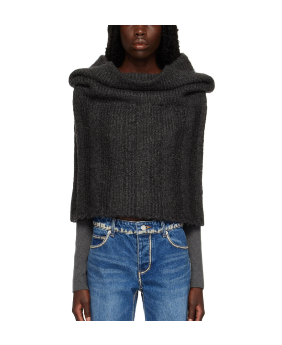We11 Done Drooping Neck Sweater In Black