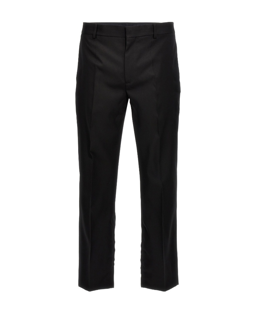 Off-white Diag Stripe Straight-leg Trousers In Black
