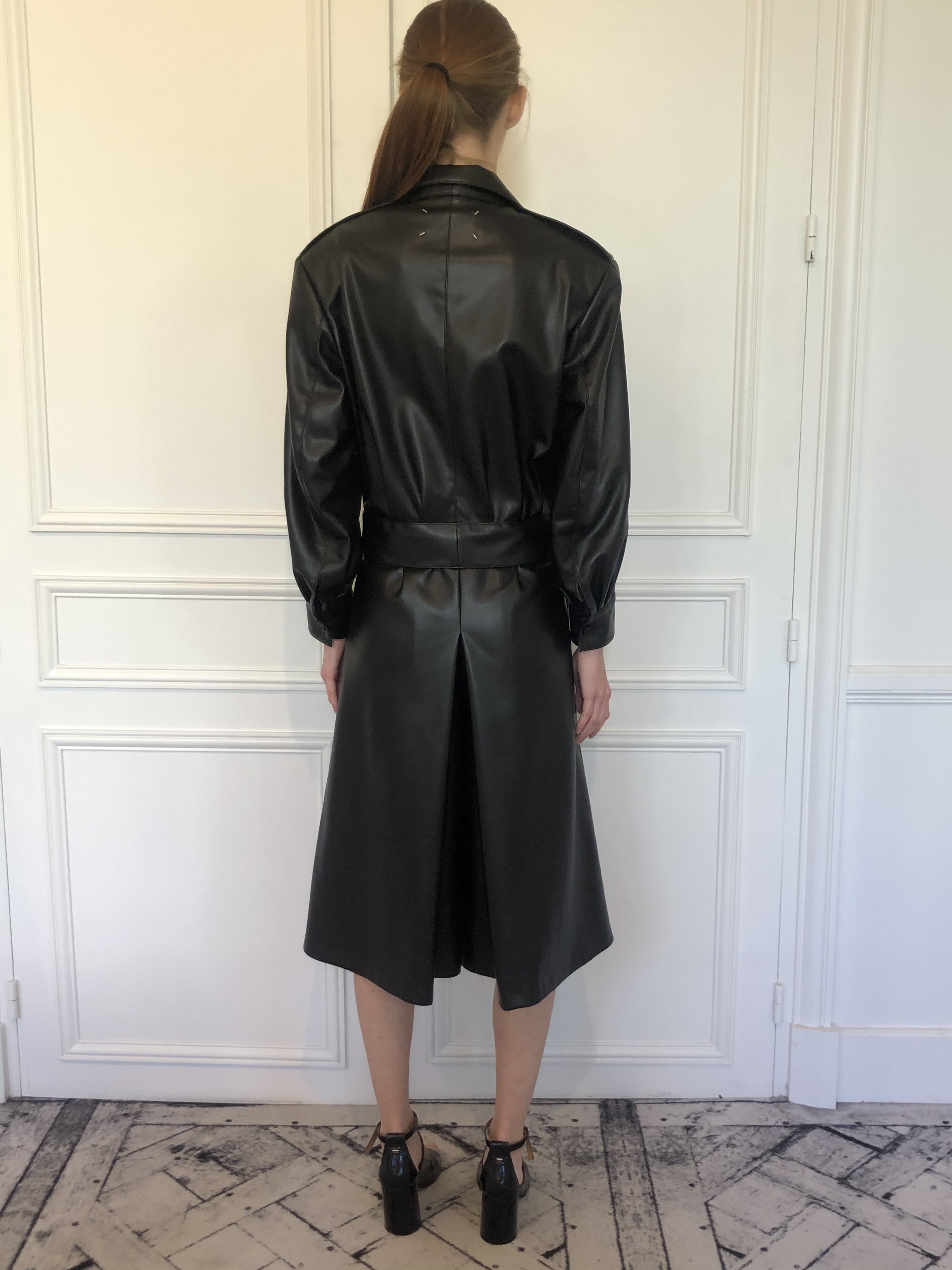 Maison Margiela Belted Mid-length Dress In Black