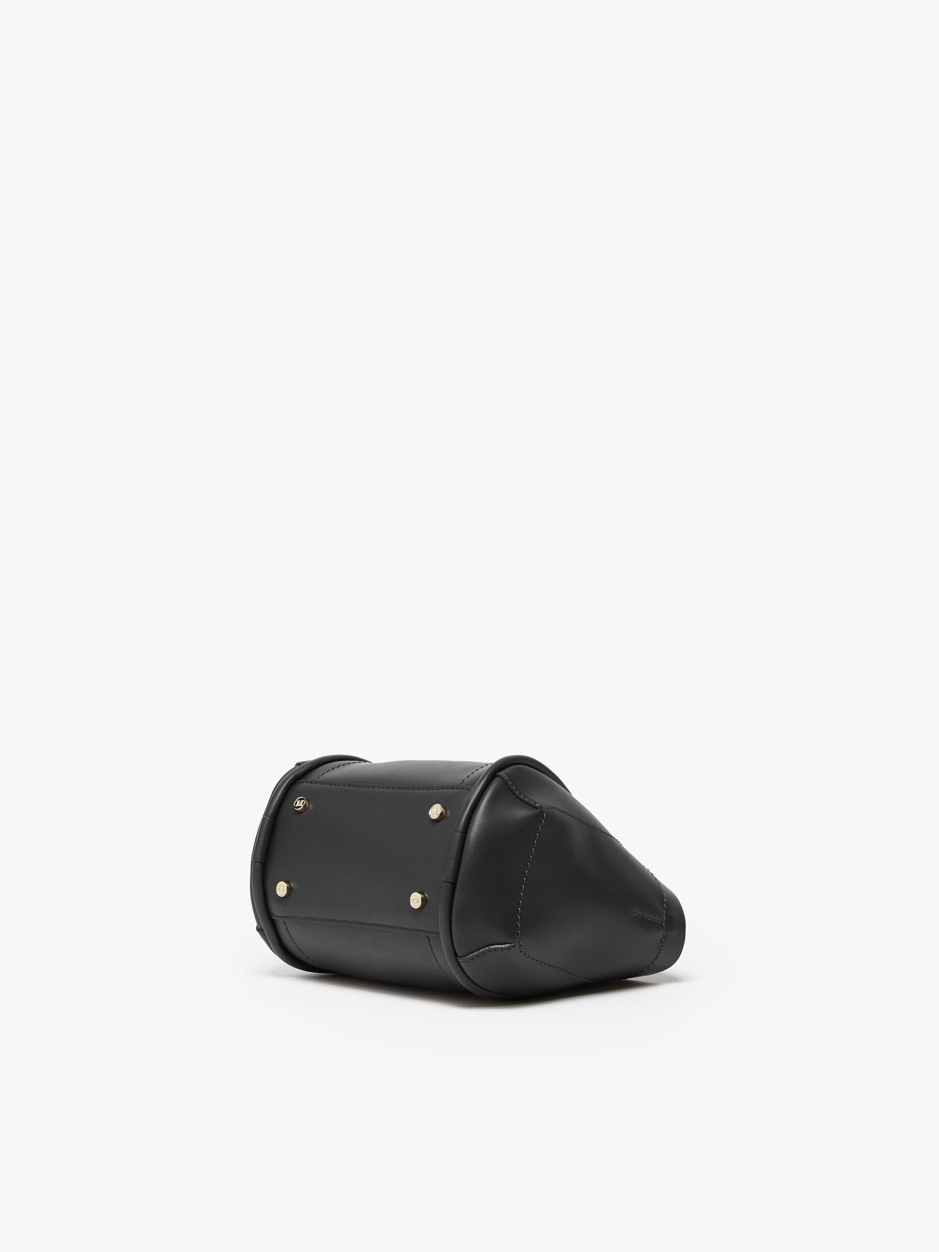 Max Mara Extra Small Leather Marine Bag In Black