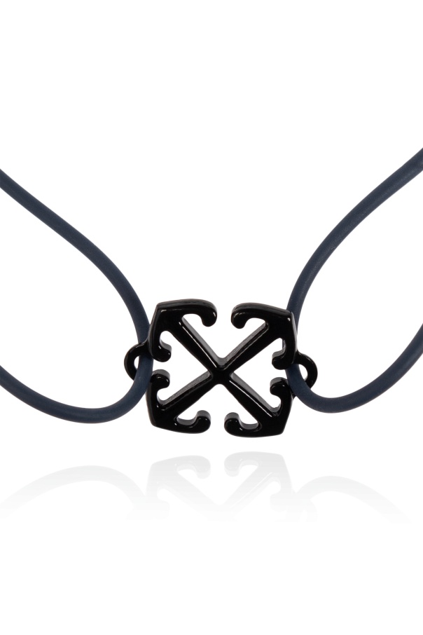 Off-white Black Arrow Rubber Bracelet In Black